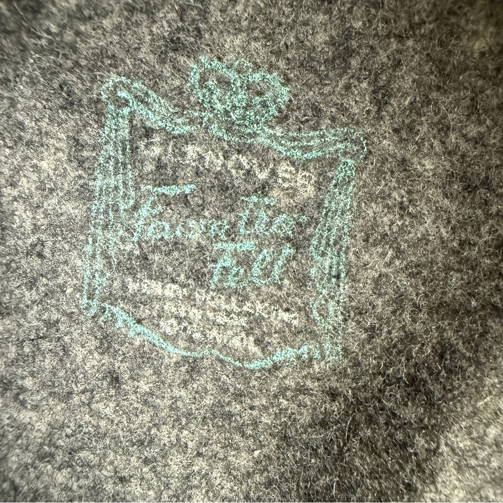 Gray Wool Hat with Red Ribbon - image 3